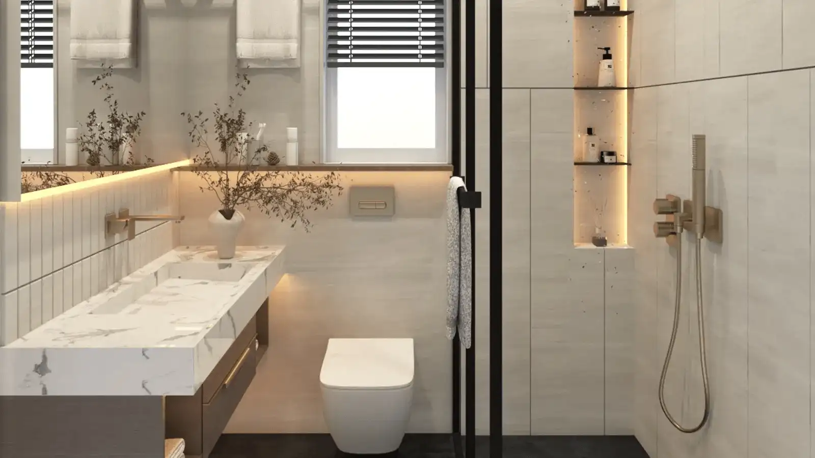 Luxury bathroom with premium fittings Agami Legends Kalanagar